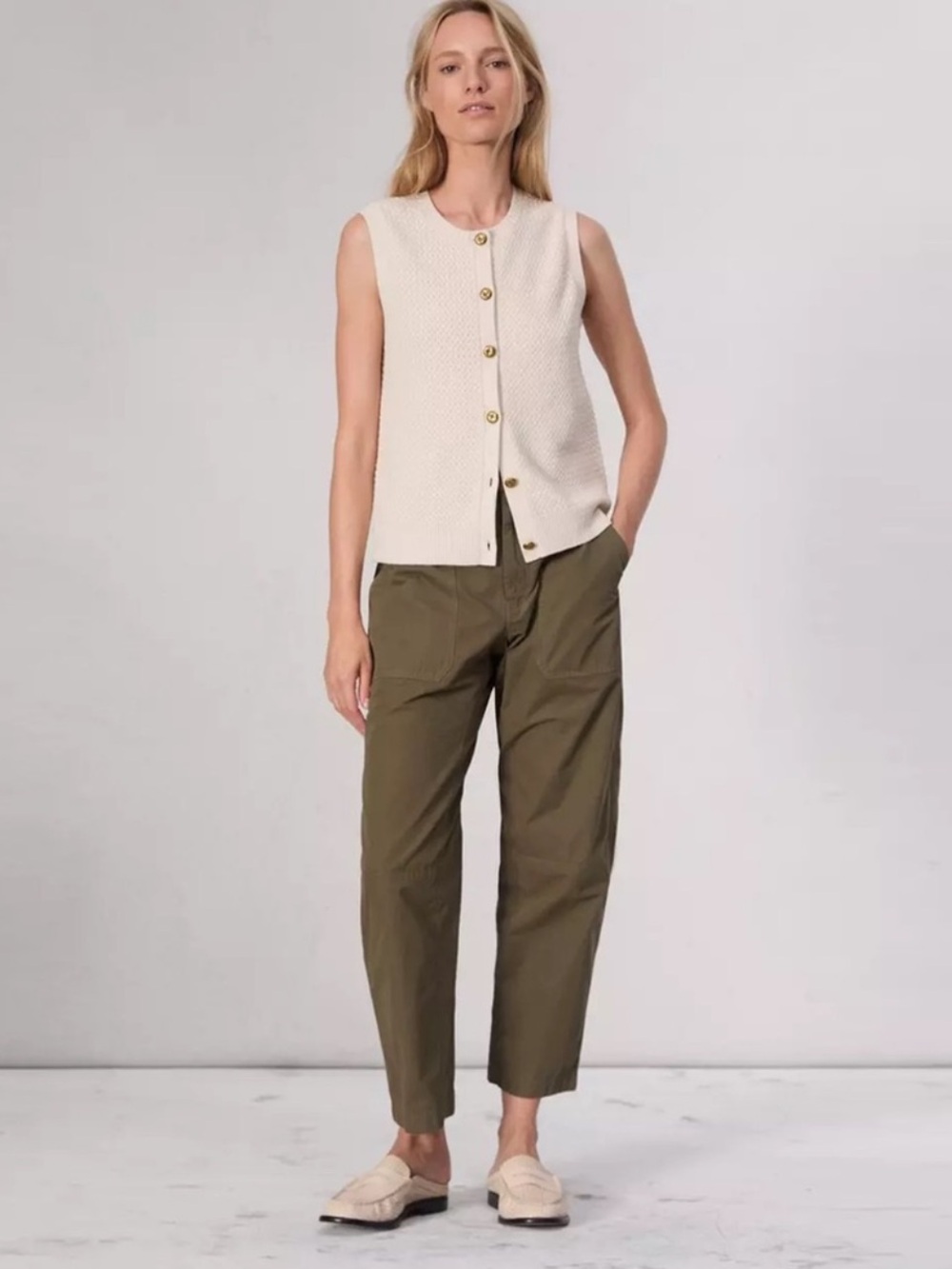 NWT Rag and Bone Leyton Workwear Cotton Pant Olive Green 0
